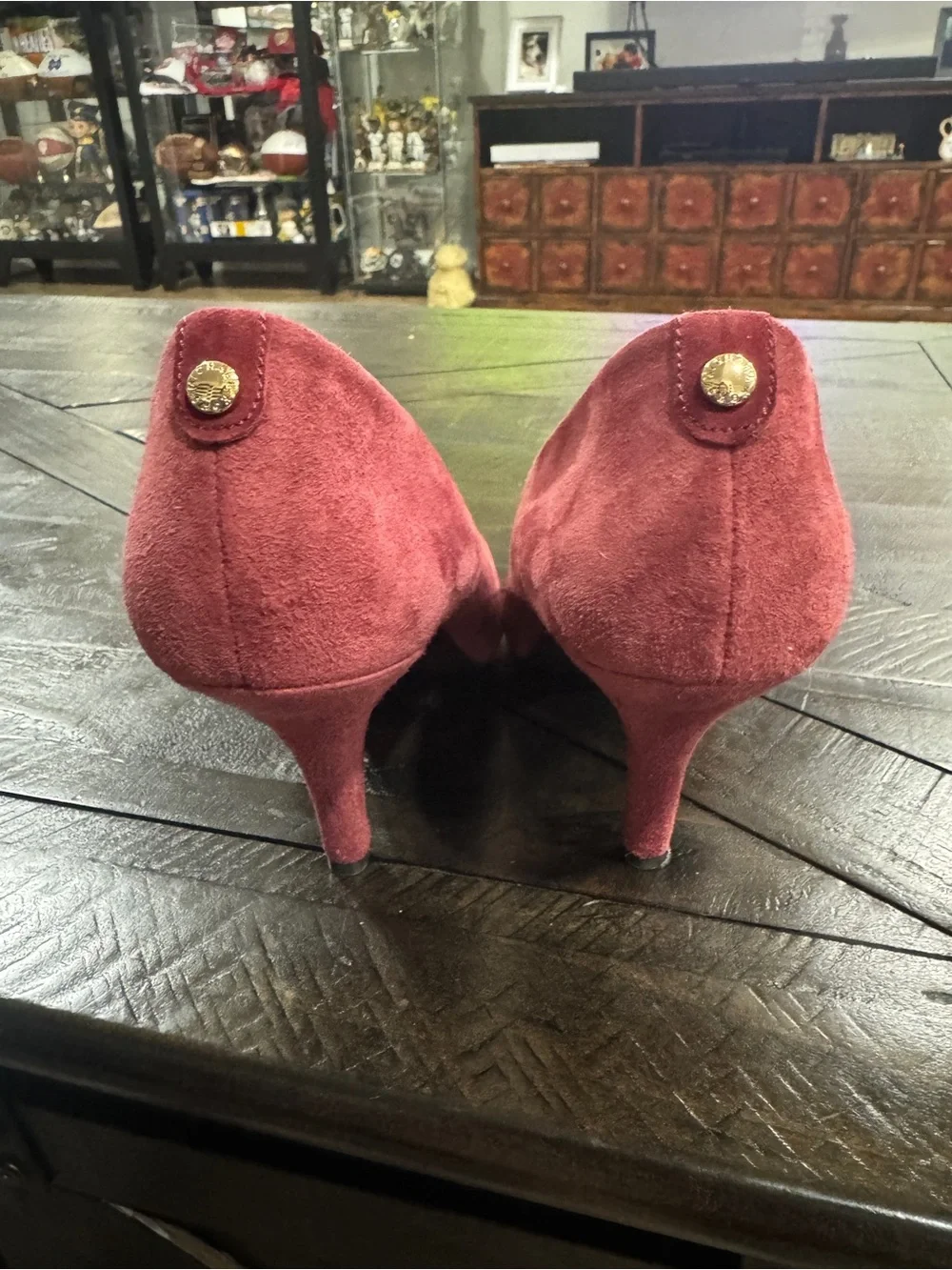 Michael Kors Burgundy Suede Pointed-Toe Pumps – Size 7 1/2